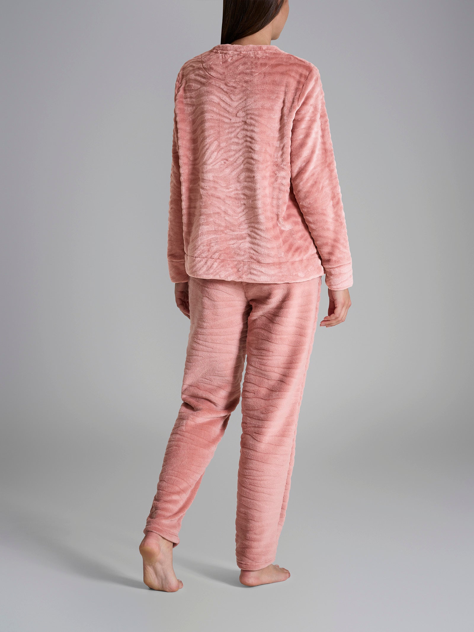 Tuta girocollo in Coral Fleece Arancioni Donna - Ragno