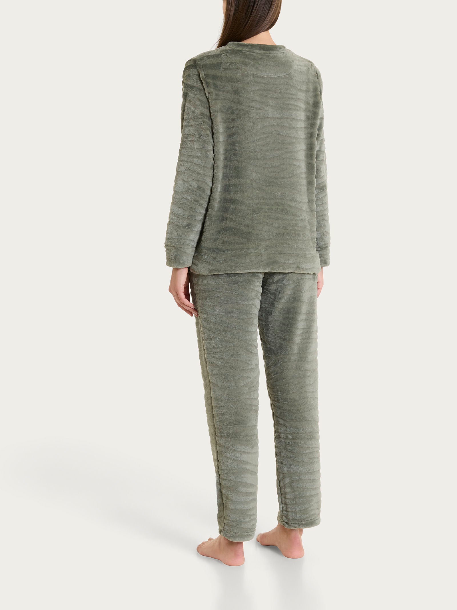 Tuta girocollo in Coral Fleece Grigi Donna - Ragno