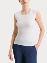 Smanicato in punto piquet di puro cotone Bianchi Donna - Ragno