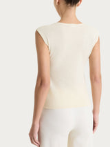 Smanicato in punto piquet di puro cotone Bianchi Donna - Ragno