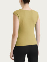 Smanicato in punto piquet di puro cotone Verdi Donna - Ragno