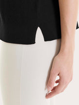 Maglia girocollo in punto piquet di puro cotone Neri Donna - Ragno