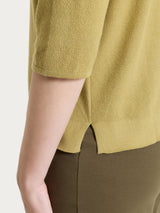 Maglia girocollo in punto piquet di puro cotone Verdi Donna - Ragno