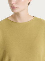 Maglia girocollo in punto piquet di puro cotone Verdi Donna - Ragno