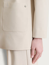 Blazer destrutturato con un bottone in Compact Light Bianchi Donna - Ragno