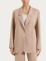 Blazer destrutturato con un bottone in Compact Light Marroni Donna - Ragno