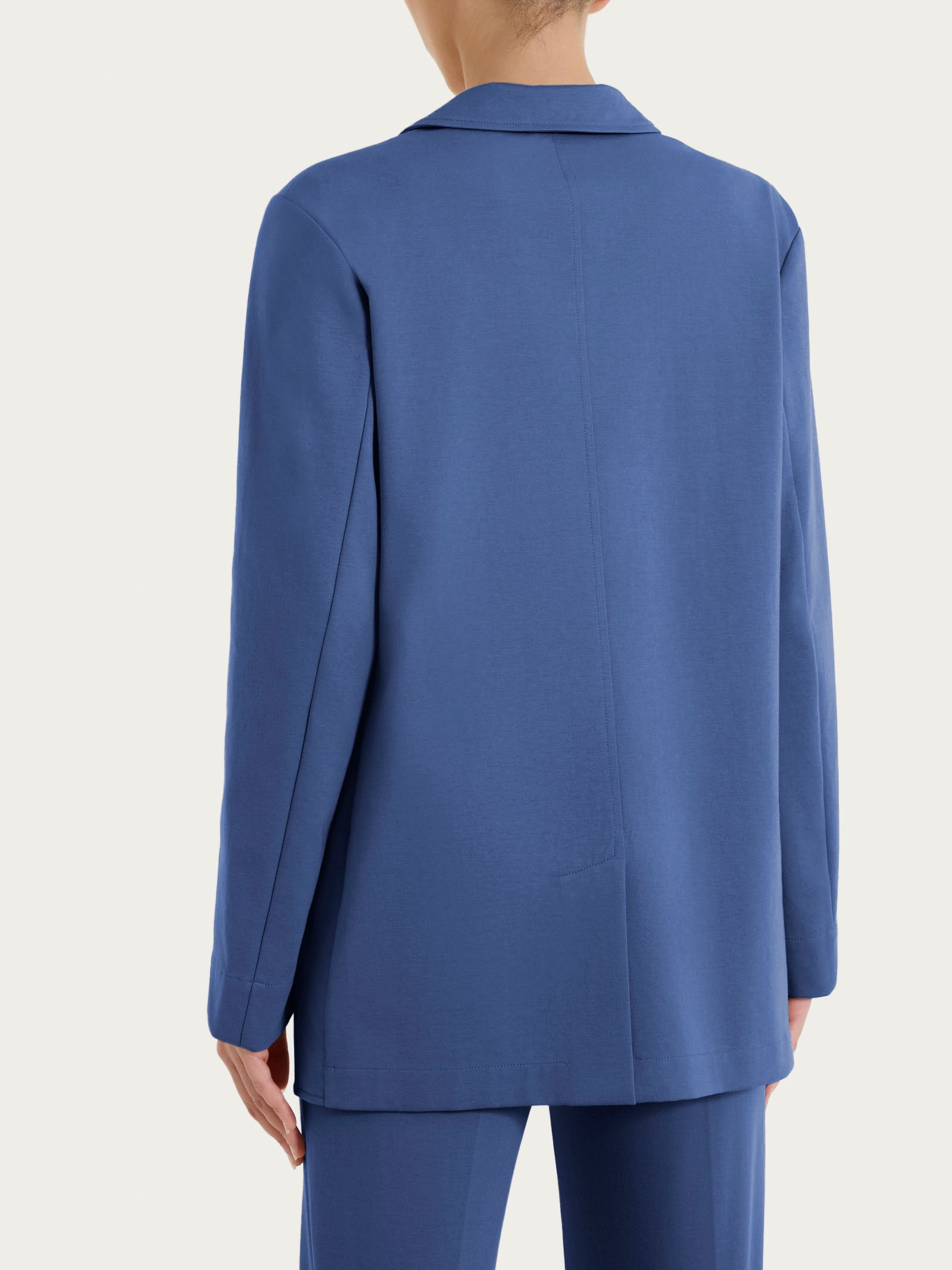 Blazer destrutturato con un bottone in Compact Light Blu Donna - Ragno