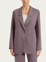 Blazer destrutturato con un bottone in Compact Light Marroni Donna - Ragno