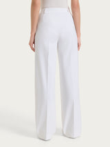 Pantalone a palazzo con tasche in Compact Light Bianchi Donna - Ragno