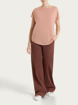 Pantalone a palazzo con tasche in Compact Light Marroni Donna - Ragno