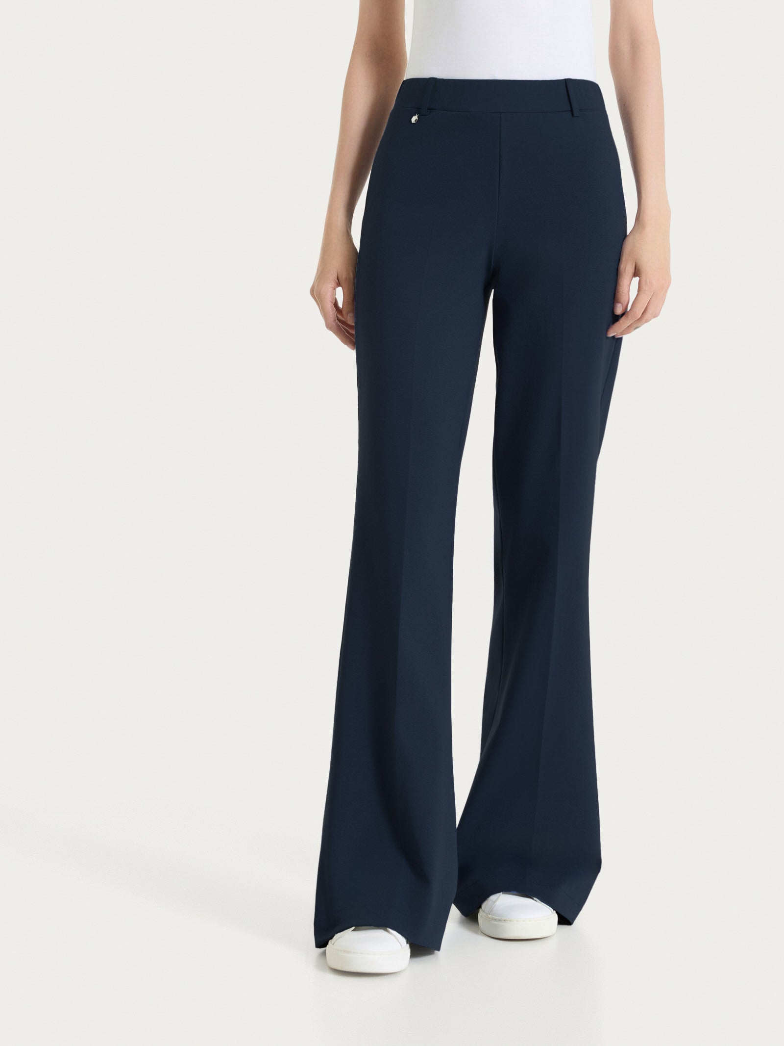 Flare pants in Compact Light Blue Women's - Ragno