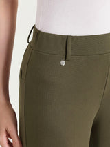 Pantalone flare in Compact Light Verdi Donna - Ragno