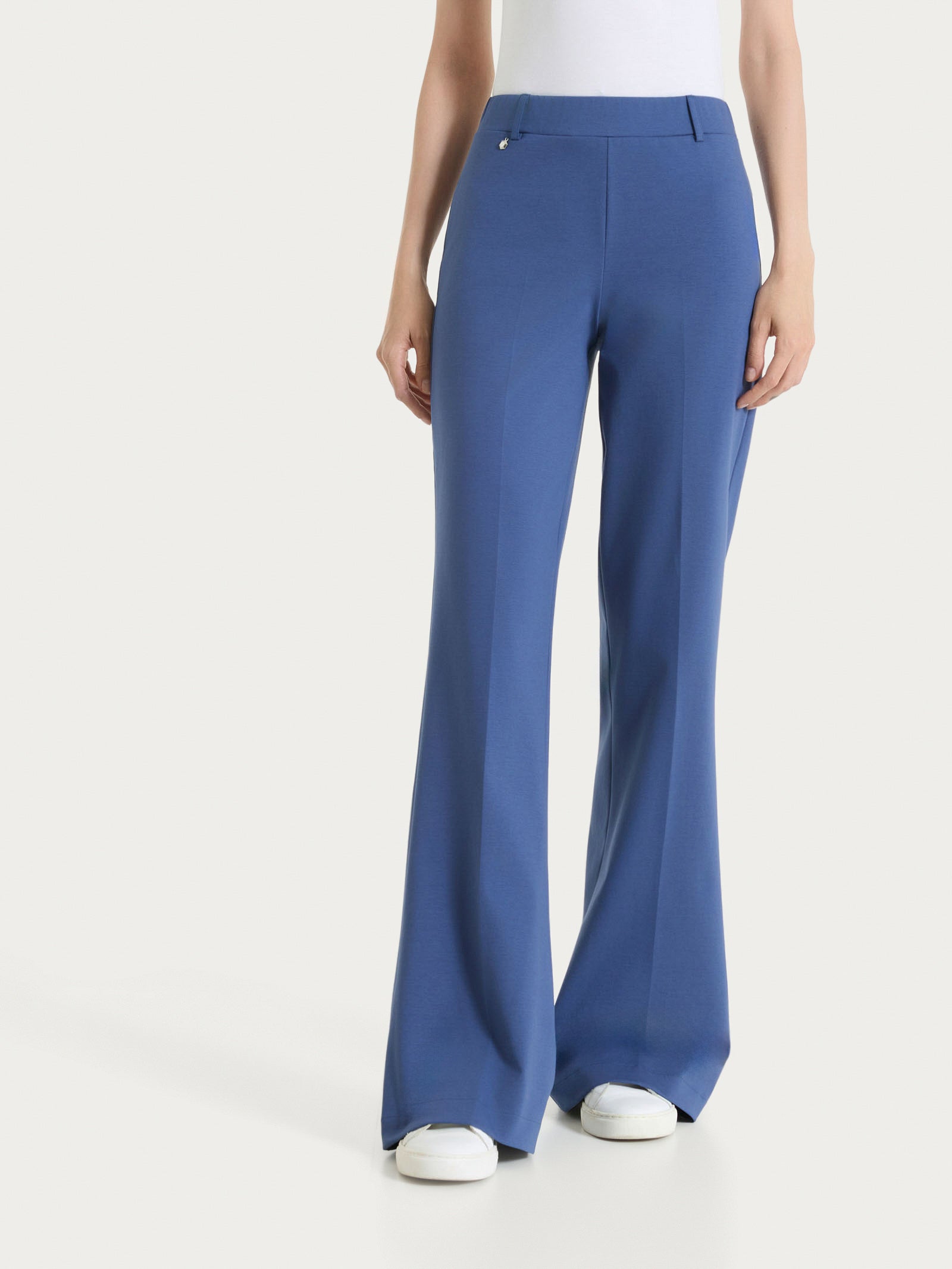 Pantalone flare in Compact Light Blu Donna - Ragno