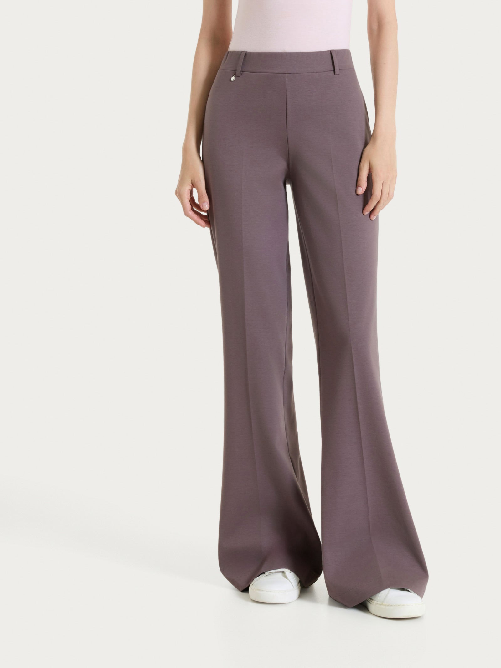 Pantalone flare in Compact Light Marroni Donna - Ragno