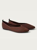 Brown Women's Slip-on Ballerinas in Knit - Ragno