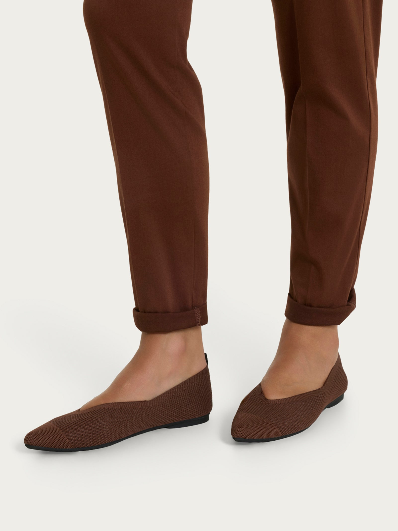 Ballerine slip on in maglia Marroni Donna - Ragno