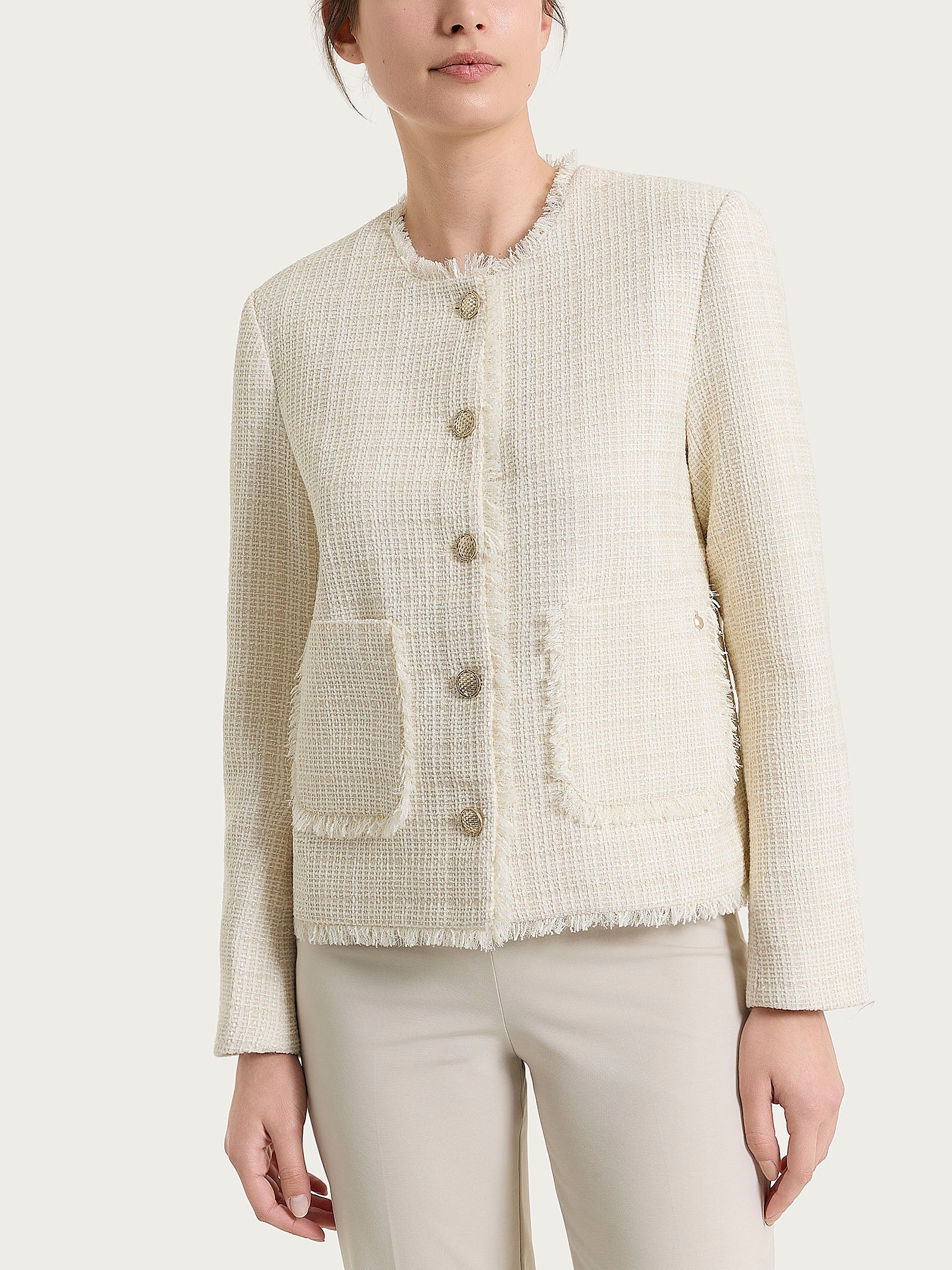 Giacca corta in Bouclé  Bianchi Donna - Ragno