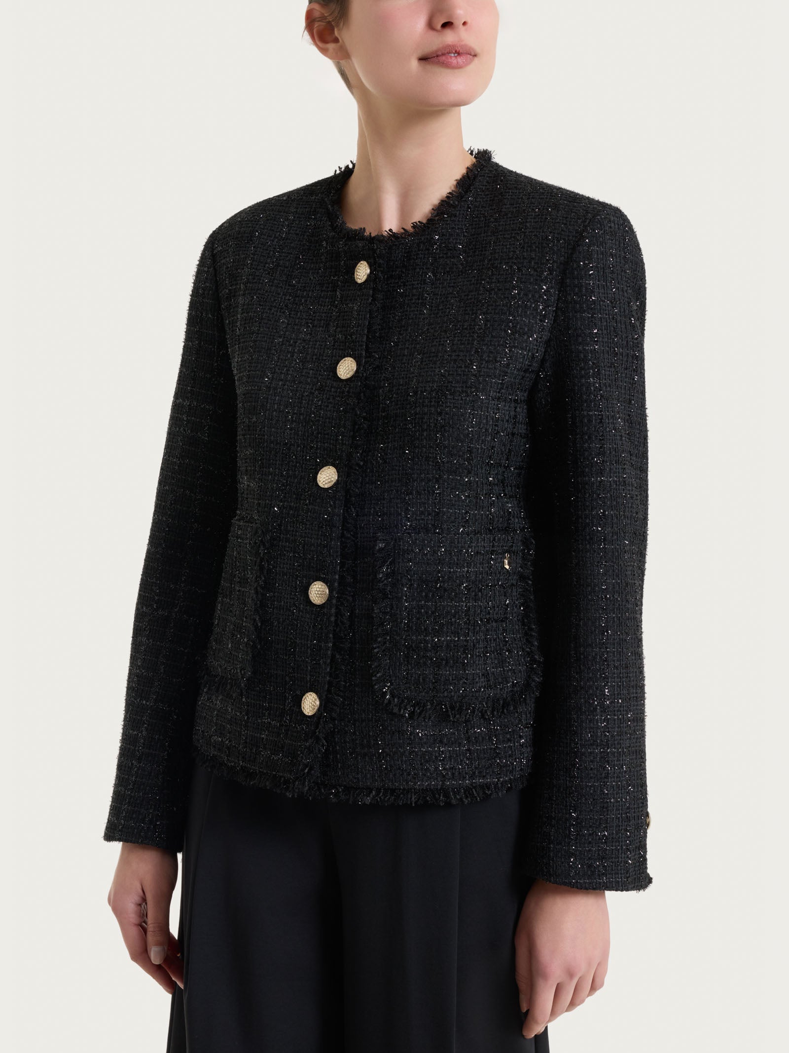 Giacca corta in Bouclé  Neri Donna - Ragno