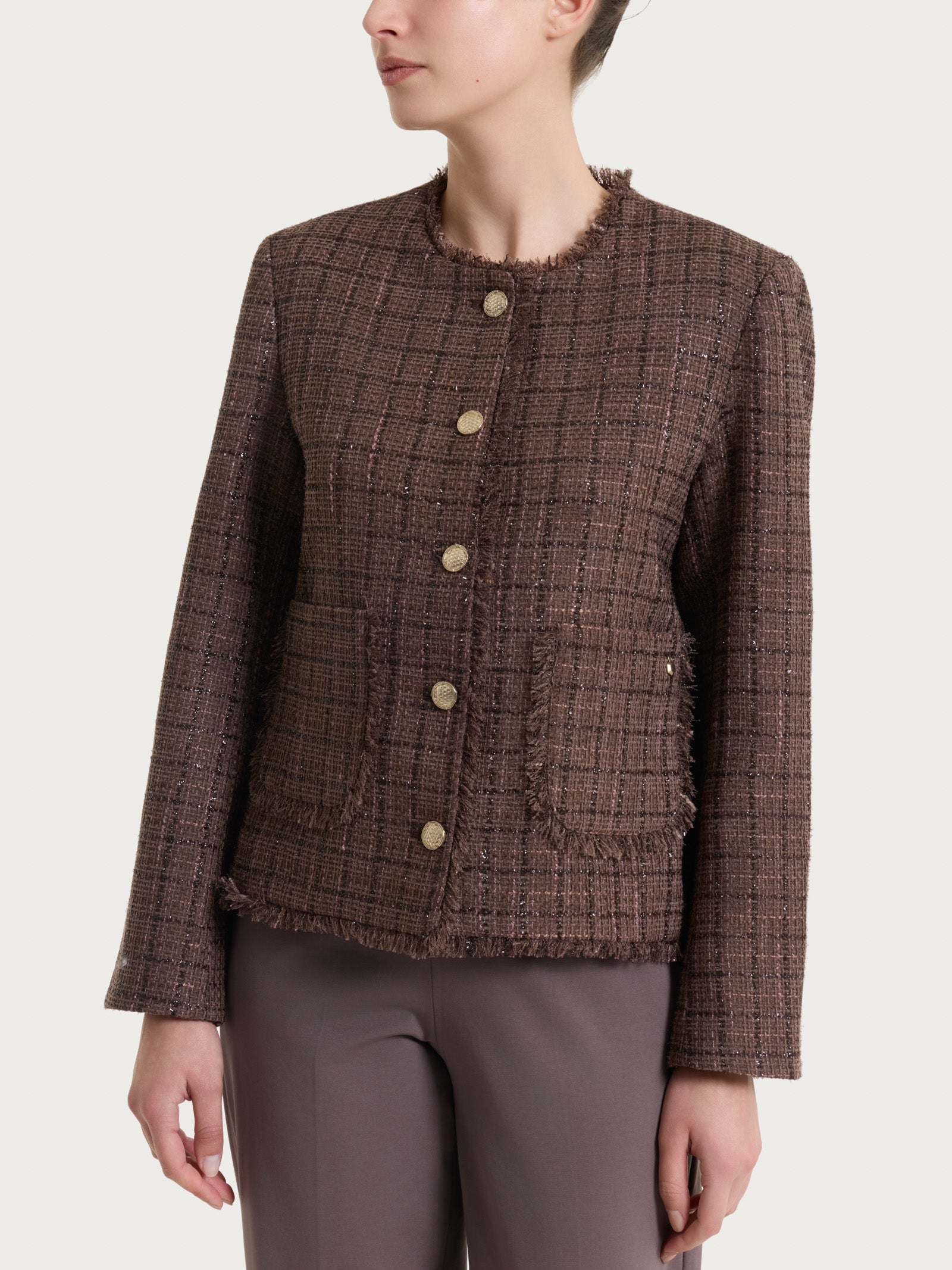 Giacca corta in Bouclé  Viola Donna - Ragno