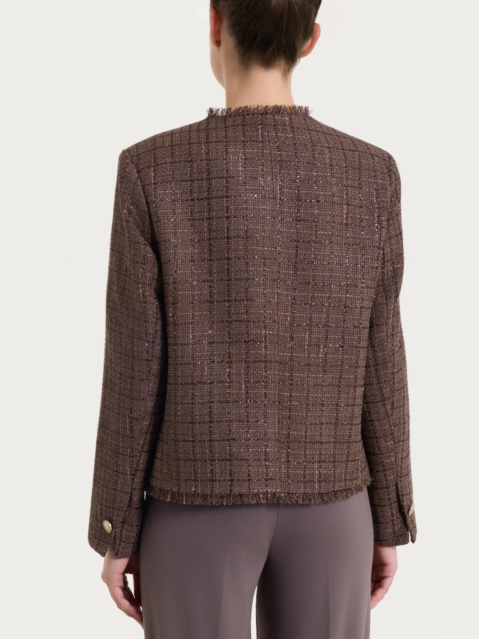 Giacca corta in Bouclé  Viola Donna - Ragno