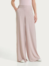 Pantalone a palazzo con tasche in Voile Stretch Rosa Donna - Ragno