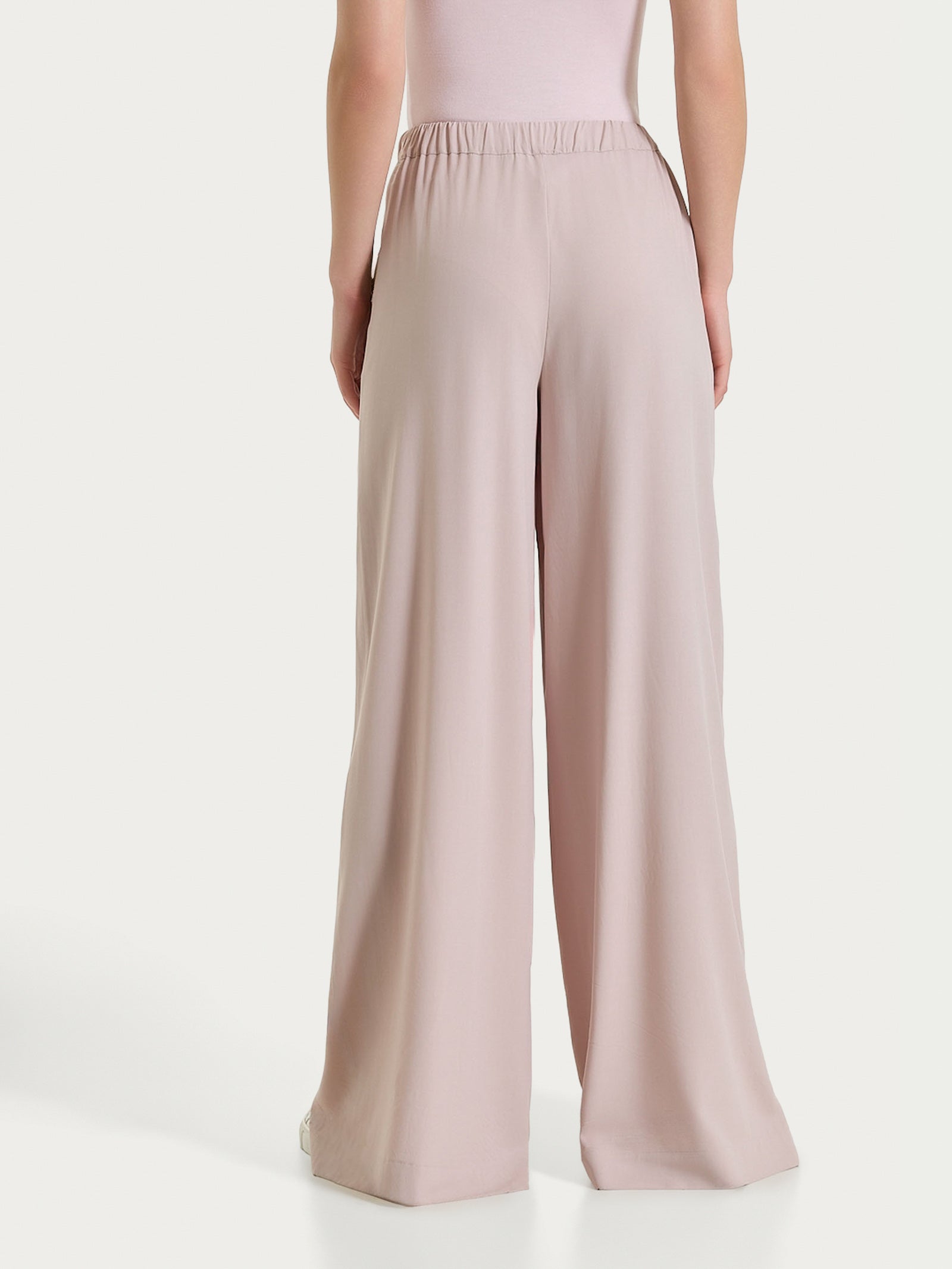 Pantalone a palazzo con tasche in Voile Stretch Rosa Donna - Ragno