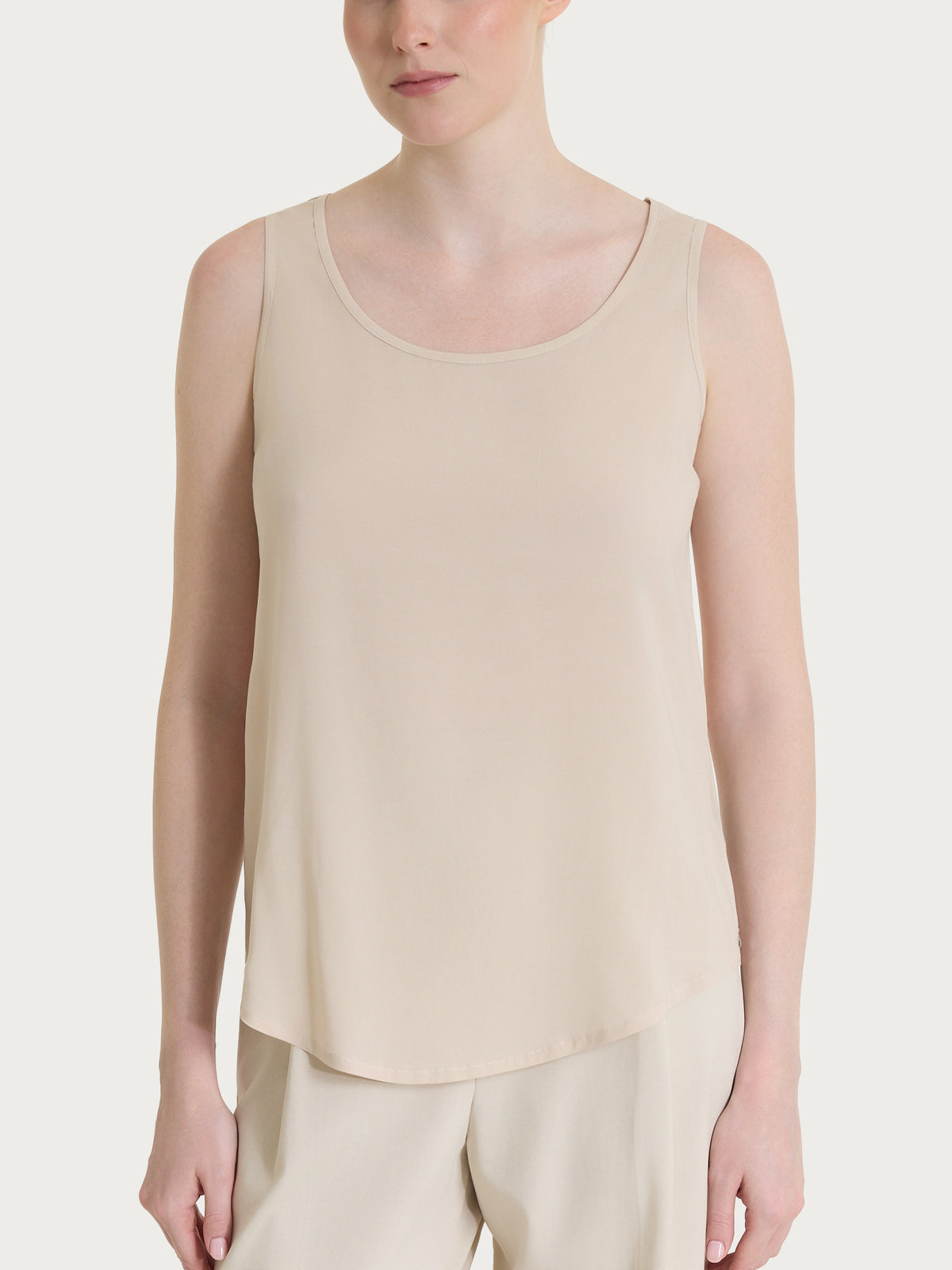 Top con spalla larga in Voile Stretch Bianchi Donna - Ragno
