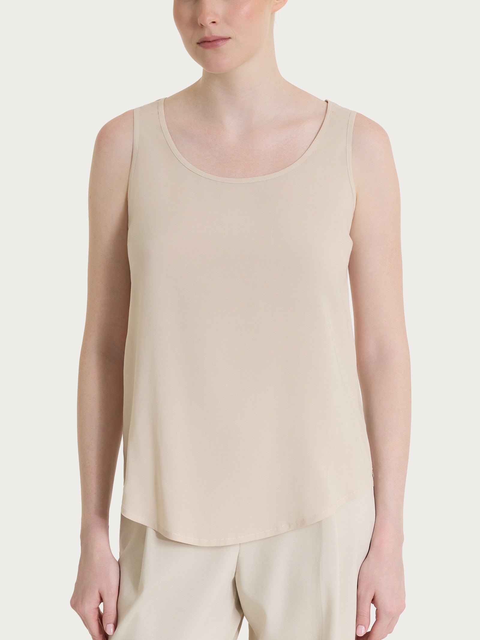 Top con spalla larga in Voile Stretch Bianchi Donna - Ragno