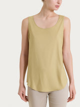 Top con spalla larga in Voile Stretch Verdi Donna - Ragno