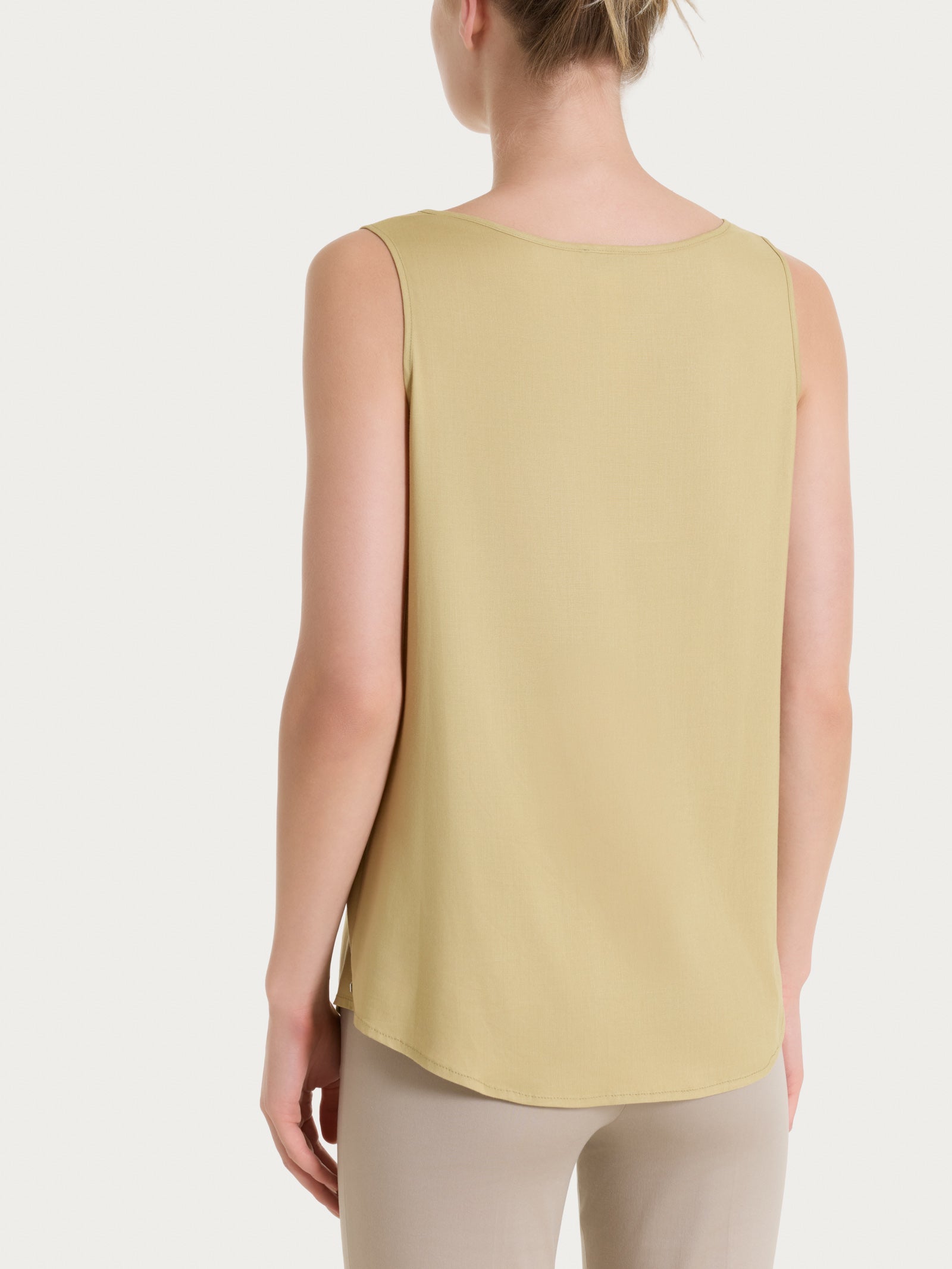 Top con spalla larga in Voile Stretch Verdi Donna - Ragno