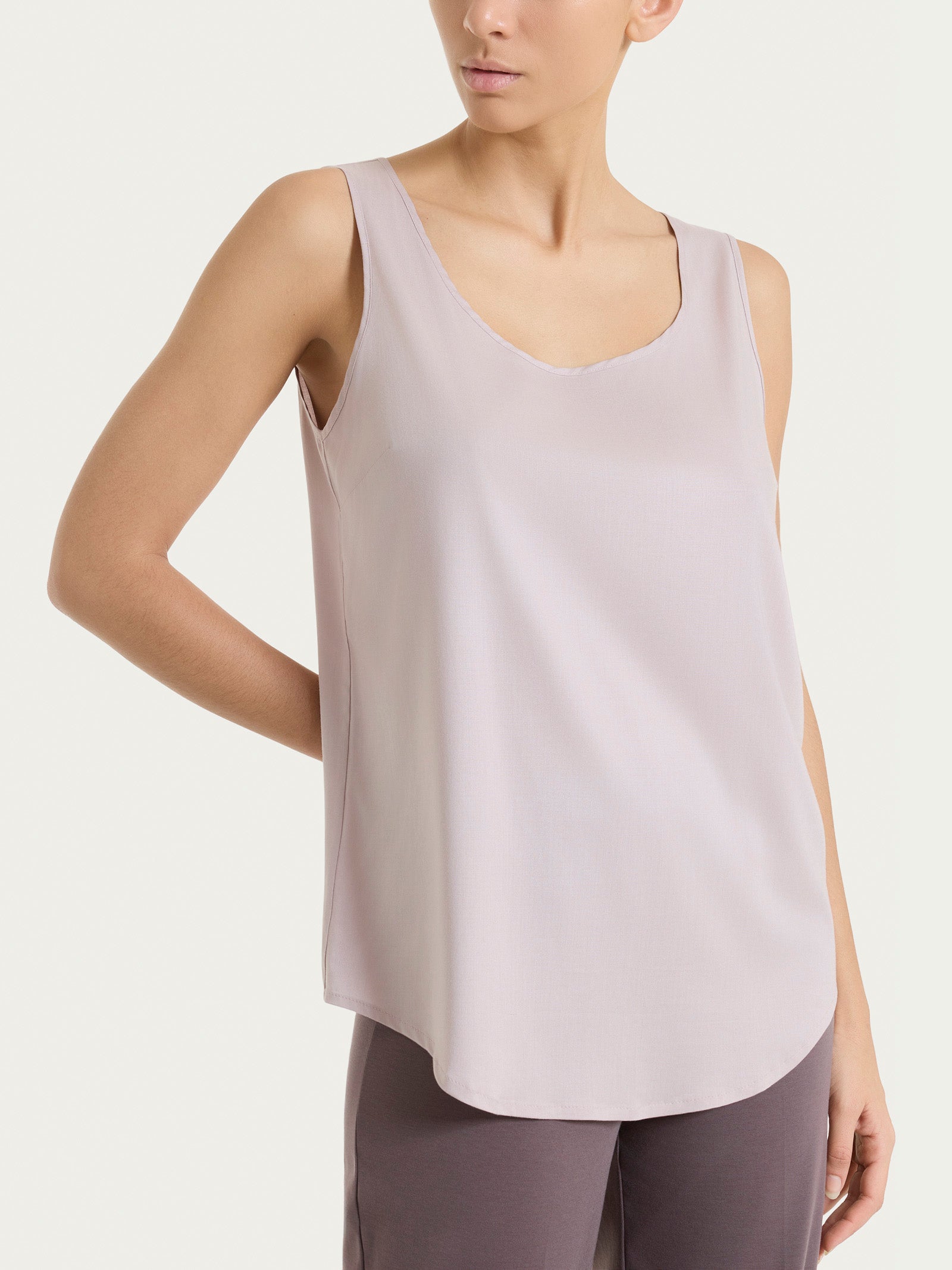 Top con spalla larga in Voile Stretch Rosa Donna - Ragno
