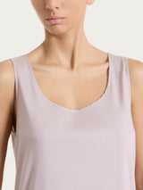 Top con spalla larga in Voile Stretch Rosa Donna - Ragno