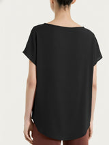 Blusa con manica a kimono in Voile Stretch Neri Donna - Ragno