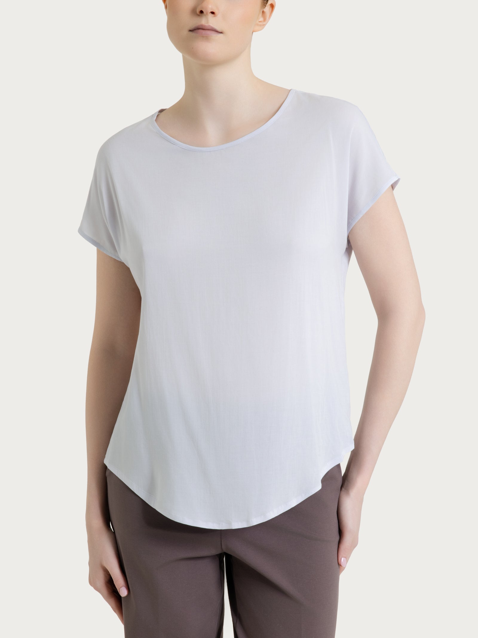 Blusa con manica a kimono in Voile Stretch Rosa Donna - Ragno