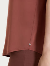 Blusa con manica a kimono in Voile Stretch Marroni Donna - Ragno