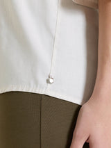 Blusa con scollo a V in Voile Stretch Bianchi Donna - Ragno