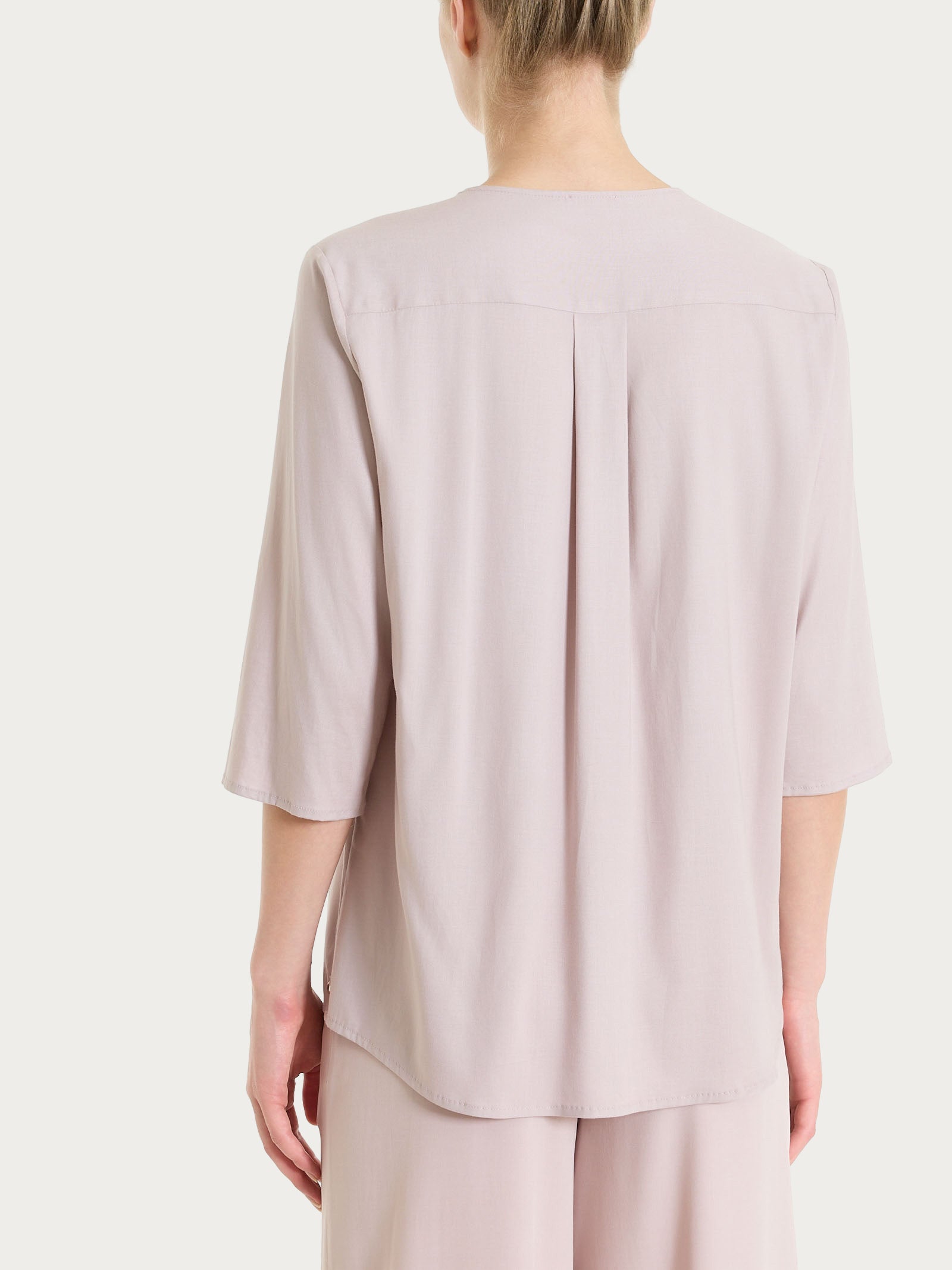 Blusa con scollo a V in Voile Stretch Rosa Donna - Ragno