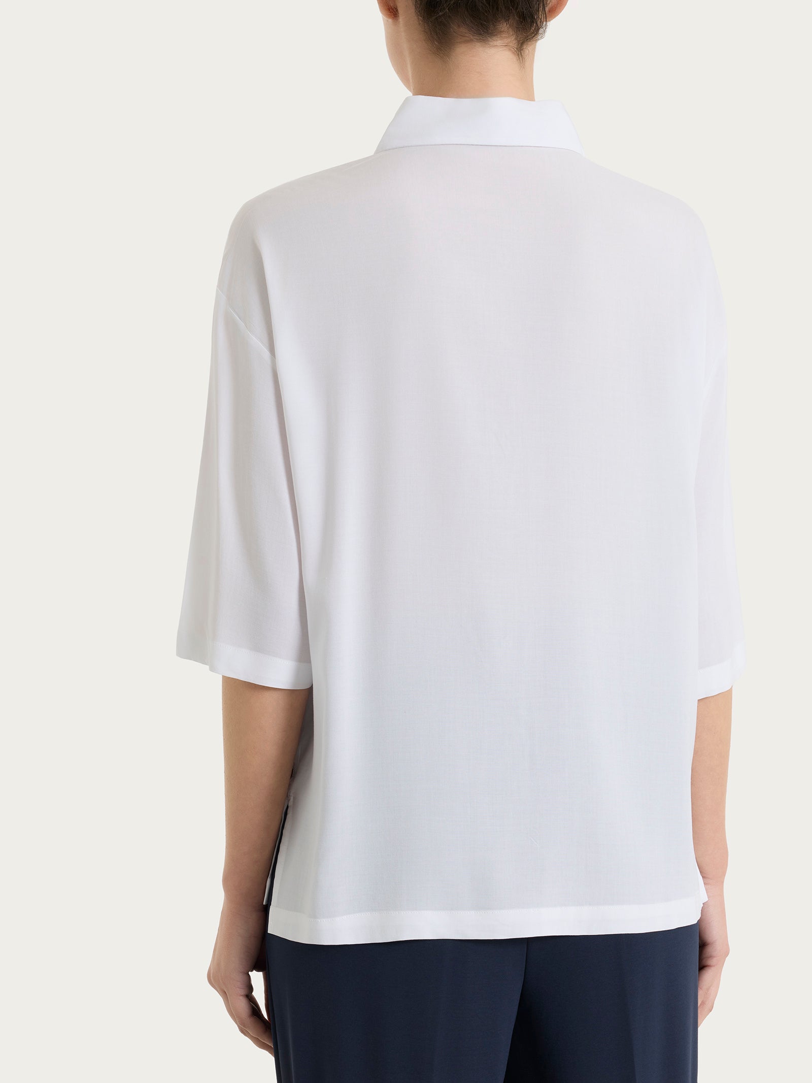 Camicia con manica 3/4 in Voile Stretch Bianchi Donna - Ragno