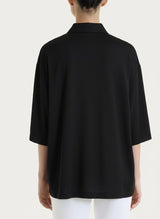 Camicia con manica 3/4 in Voile Stretch Neri Donna - Ragno