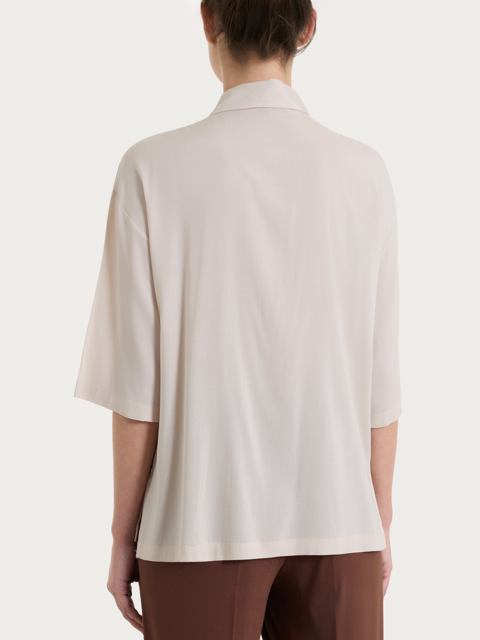 Camicia con manica 3/4 in Voile Stretch Bianchi Donna - Ragno