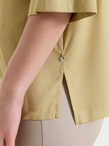 Camicia con manica 3/4 in Voile Stretch Verdi Donna - Ragno