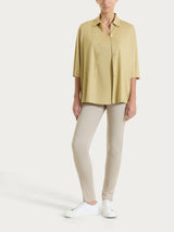 Camicia con manica 3/4 in Voile Stretch Verdi Donna - Ragno