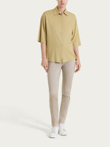 Camicia con manica 3/4 in Voile Stretch Verdi Donna - Ragno