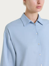 Camicia con manica 3/4 in Voile Stretch Azzurri Donna - Ragno