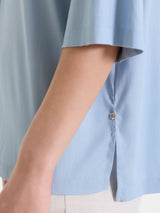 Camicia con manica 3/4 in Voile Stretch Azzurri Donna - Ragno