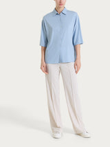 Camicia con manica 3/4 in Voile Stretch Azzurri Donna - Ragno