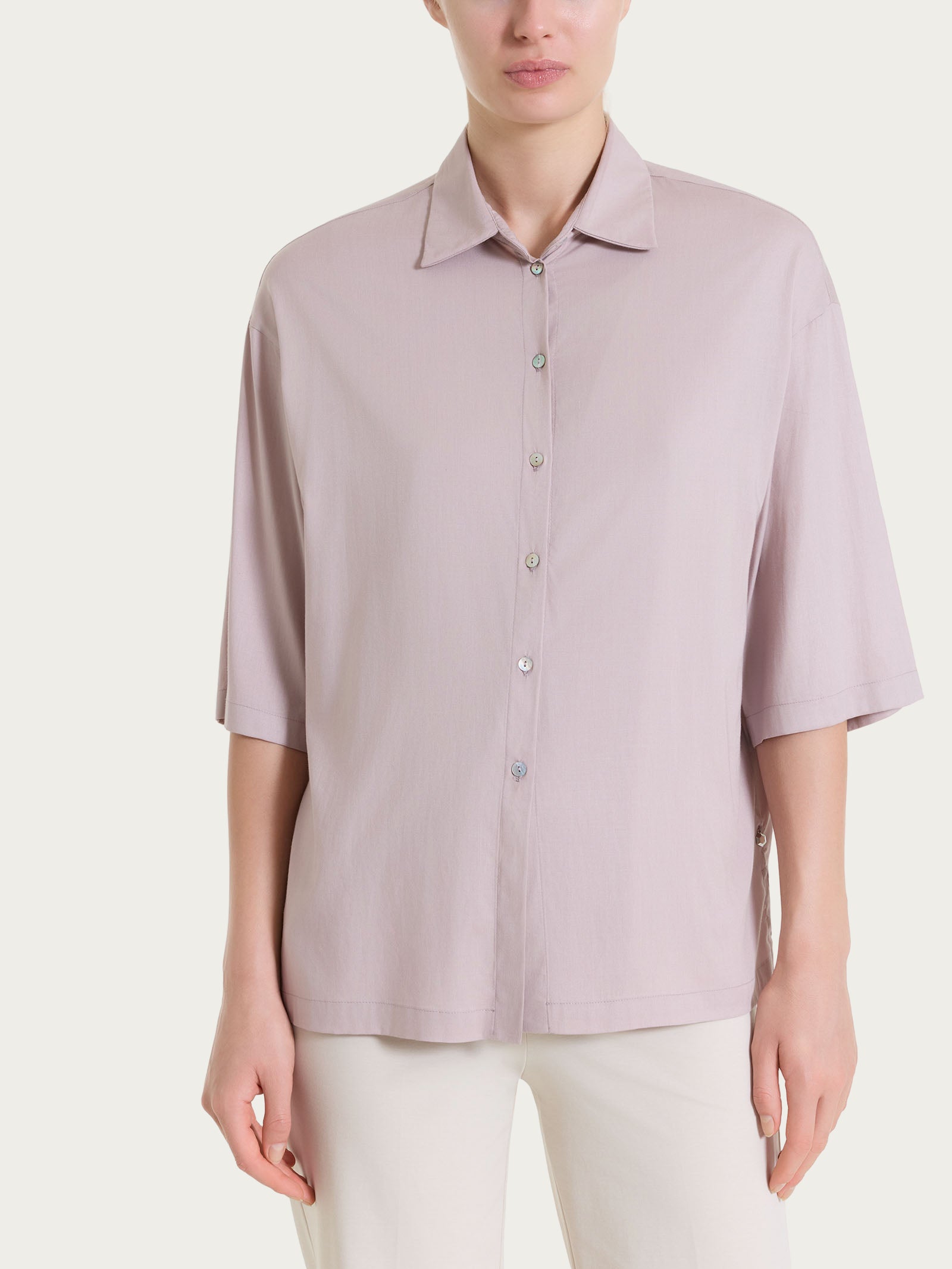 Camicia con manica 3/4 in Voile Stretch Rosa Donna - Ragno