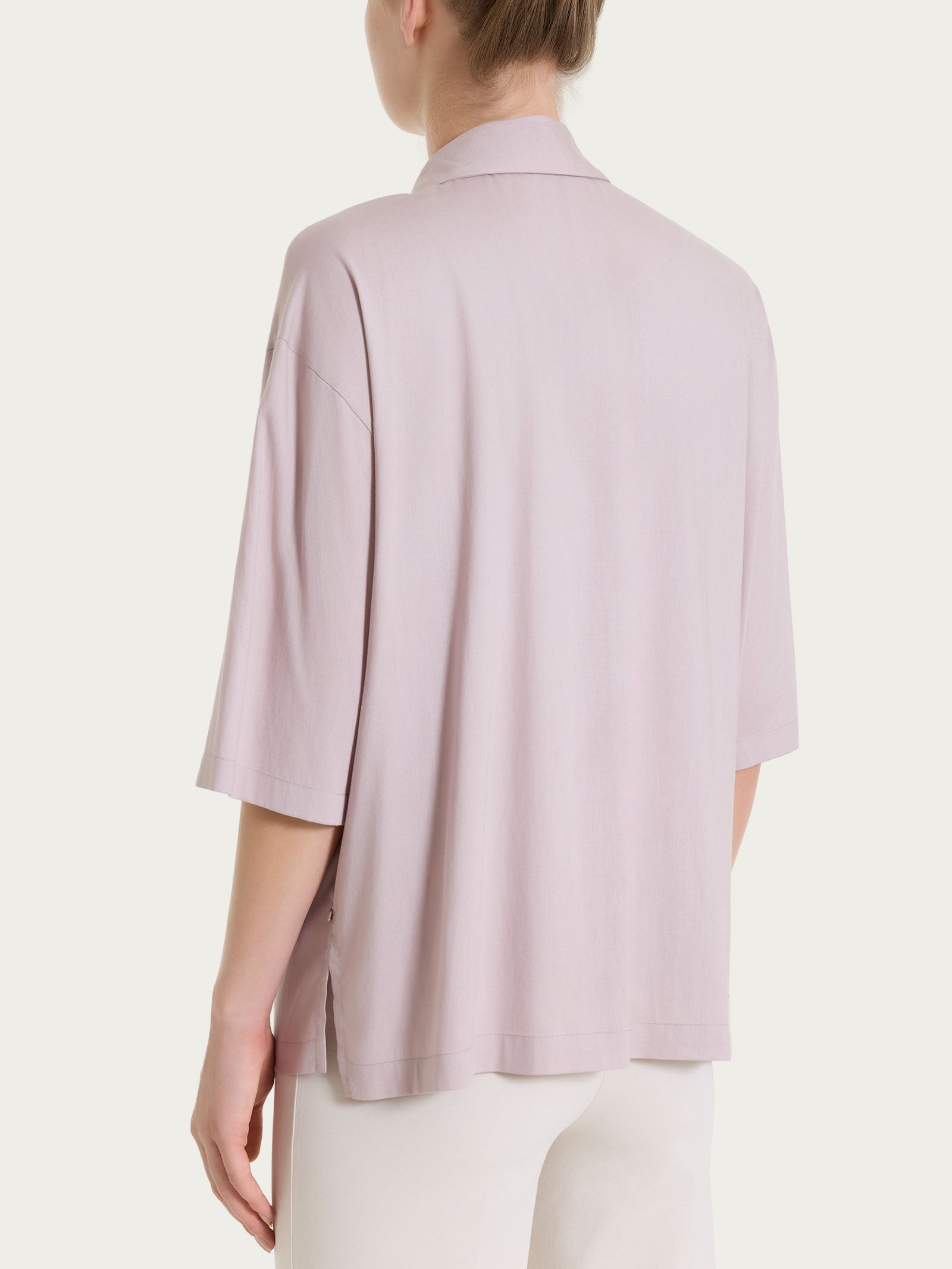 Camicia con manica 3/4 in Voile Stretch Rosa Donna - Ragno