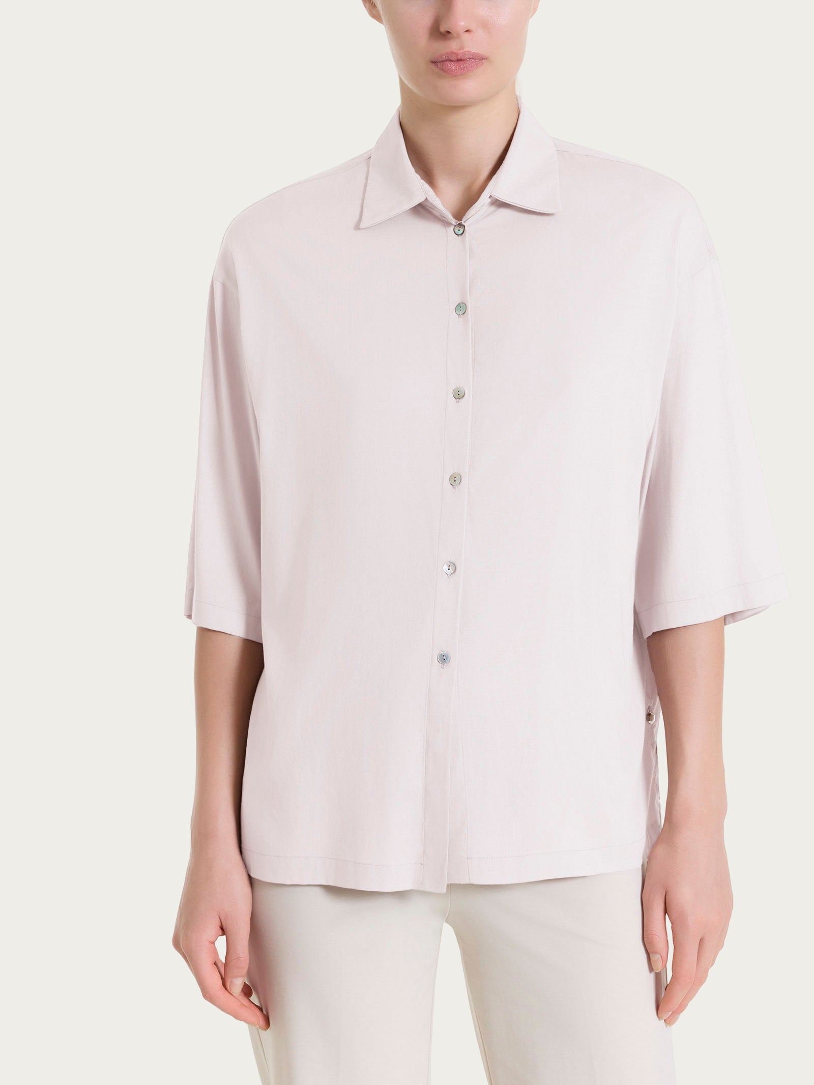 Camicia con manica 3/4 in Voile Stretch Rosa Donna - Ragno