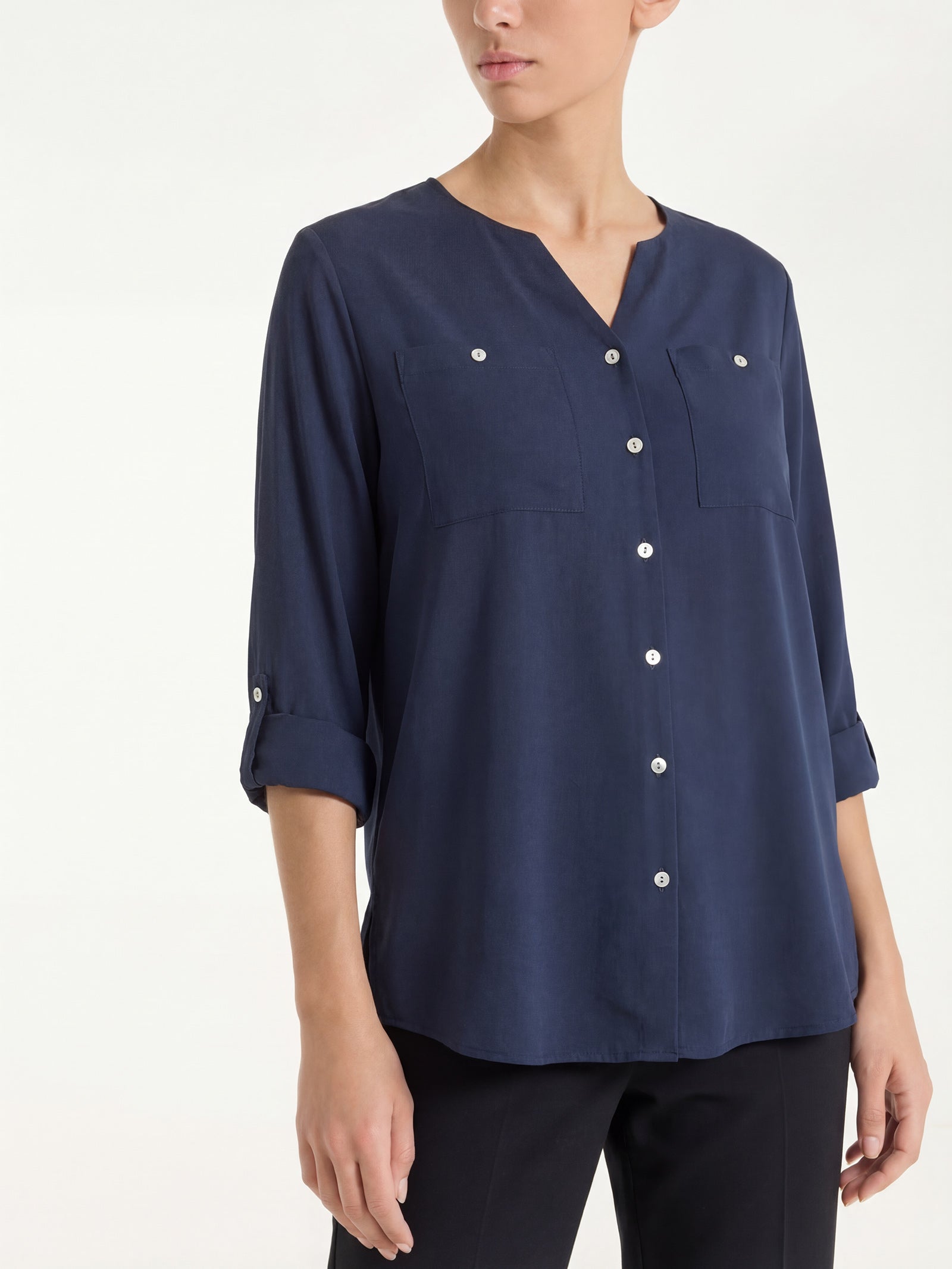 Camisa de manga larga azul para mujer - Ragno